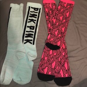 PINK knee high socks
